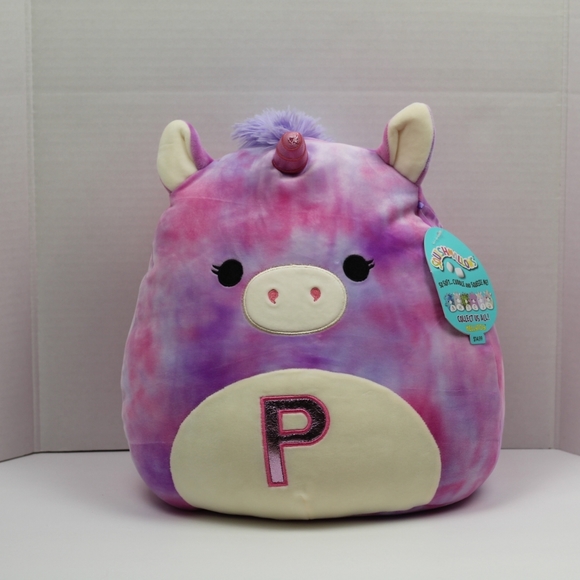 Squishmallows 12" Monogrammed Letter 'P' Unicorn - Picture 2 of 12